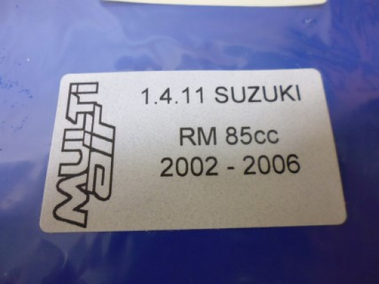 Dekorsatz Startnummernuntergrund Aufkleber passt an Suzuki Rm 85 02-04 blau