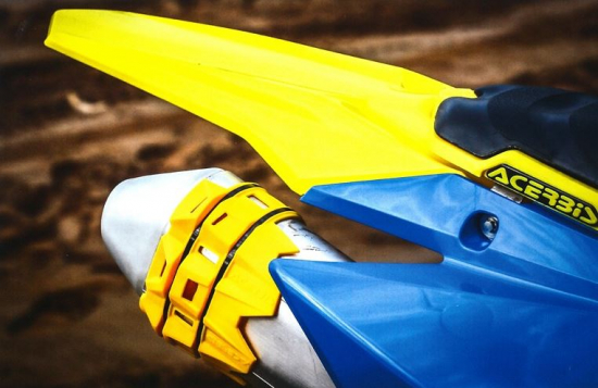 Schalldmpferschutz Auspuffschutz protection silencer passt an Suzuki Rmz gelb