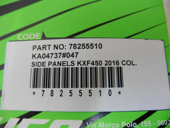 Seitenverkleidung Abdeckung side panels passt an Kawasaki Kxf 250 17-20 Kx450f w