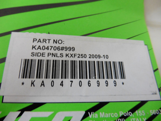 Seitenverkleidung Heckverkleidung panels passt an Kawasaki Kxf 250 09-12 sw-grn