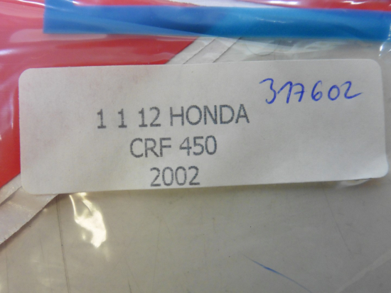 Dekorsatz Startnummernuntergrund Aufkleber passt an Honda Crf Cr450f 2002 rot