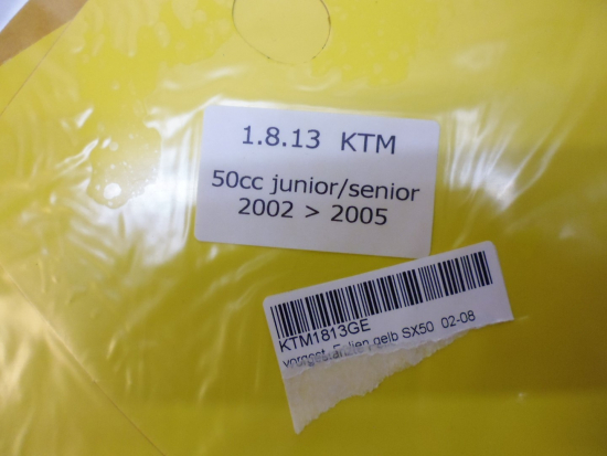 Dekorsatz Startnummernuntergrund Aufkleber passt an Ktm Sx 50 Junior 02-05 gelb