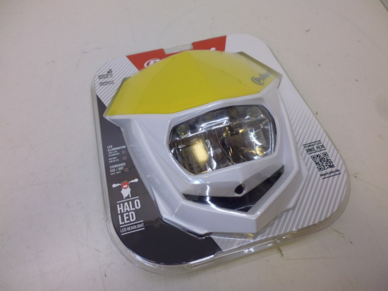 Lichtmaske Halo Led Verkleidung Lampenmaske headlight universal gelb-wei