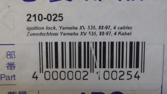 Zndschloss Zndung Schalter ignition lock switch passt an Yamaha Xv 535 88-97