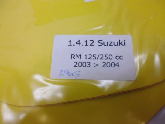 Dekorsatz Startnummernuntergrund Aufkleber passt an Suzuki Rm 125 250 03-05 gelb
