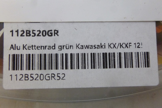 Kettenrad 52 Zhne sprocket passt an Kawasaki Kx 125 80-08 Kx 250 92-20 Klx grn