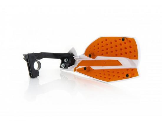 Handprotektoren X-Ultimate Handschutz handguards Motorrad Enduro wei-orange