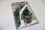 Dekorsatz Bull Aufkleber Sticker Emblem passt an Kawasaki Kxf 450 2008 sw-grn